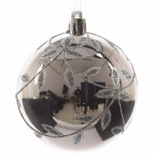 Leaf Baubles Slate Grey